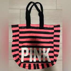 Victoria’s Secret PINK Y2K Striped Tote Bag